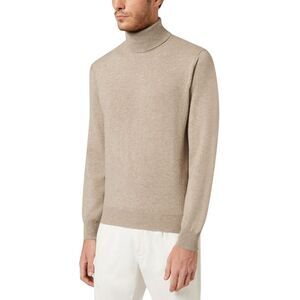 Corneliani Mens Cashmere Turtleneck Sweater XXL Sand Melange IT 56 - NWT $595